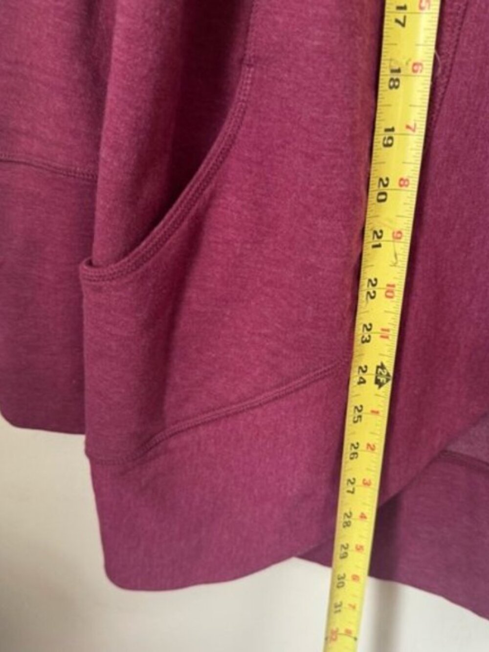 Eddie Bauer NEW Camp Cotton Fleece Wrap Pockets Cardigan Sweater Top Burgundy L - Picture 16 of 16